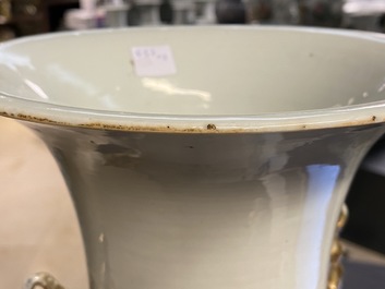 Three Chinese famille rose vases, 19/20th C.