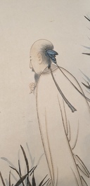Zhang Daqian (1899-1983), inkt en kleur op papier, gedat. 1949: 'Omringd door bamboe'