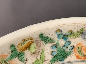 Un bassin en porcelaine de KPM &agrave; d&eacute;cor famille verte de Canton, Chine et Allemagne, 19&egrave;me