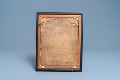 An Italian maiolica mythological subject plaque, Castelli, 18th C.