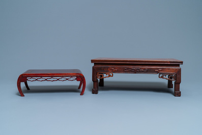 Five Chinese wooden stands, 19/20th C.