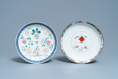 Quatre plats en porcelaine de Chine, Kangxi et apr&egrave;s