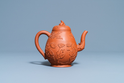 A Chinese Yixing stoneware teapot and cover, Kangxi