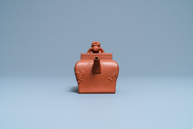 A Chinese Yixing stoneware teapot and cover, Kangxi