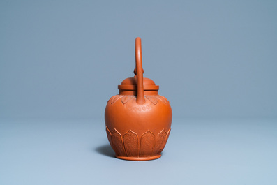 A Chinese Yixing stoneware teapot and cover, Kangxi