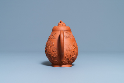 A Chinese Yixing stoneware teapot and cover, Kangxi