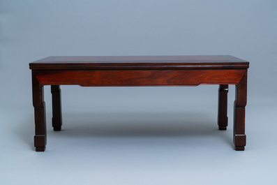 Two Chinese rectangular wooden 'kang' tables, 19/20th C.