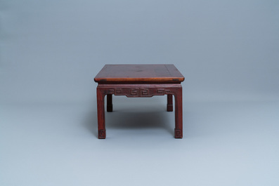 Two Chinese rectangular wooden 'kang' tables, 19/20th C.