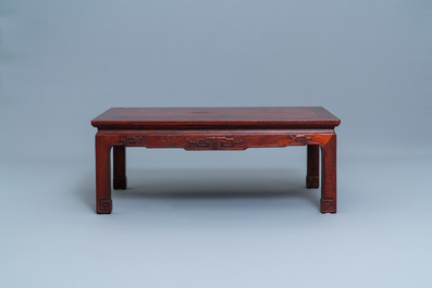 Two Chinese rectangular wooden 'kang' tables, 19/20th C.
