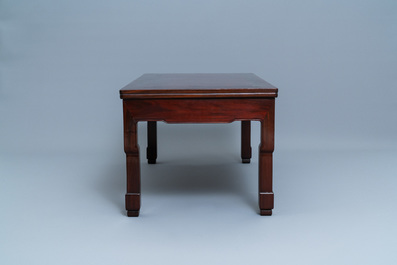 Two Chinese rectangular wooden 'kang' tables, 19/20th C.