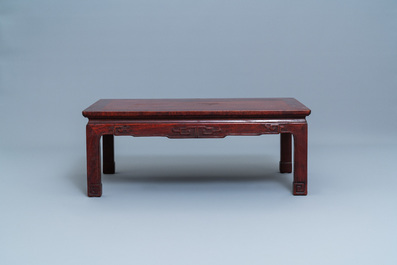 Two Chinese rectangular wooden 'kang' tables, 19/20th C.