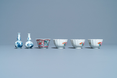 A varied collection of Chinese porcelain wares, Kangxi/Qianlong