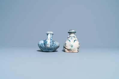 A Chinese blue and white 'duck' kendi and a Vietnamese 'elephant' kendi, Ming and 19th C.