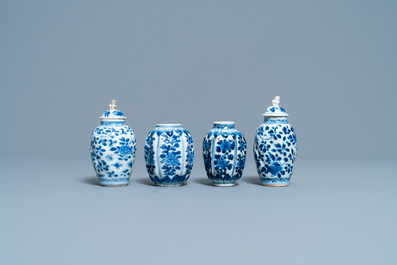 A collection of Chinese blue and white vases, Kangxi