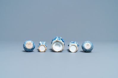 A collection of Chinese blue and white vases, Kangxi