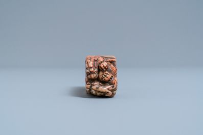 A Chinese Shoushan soapstone seal, Qing