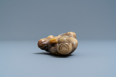 Une figure en pierre &agrave; savon dite 'de Shoushan', Chine, 18&egrave;me