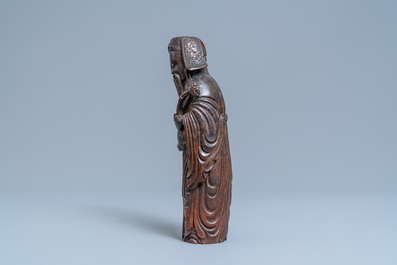 Une figure de Lu Xing en bois de bambou, Chine, 17&egrave;me