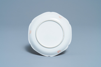 A Chinese famille rose 'Liu Hai' cup and saucer, Yongzheng