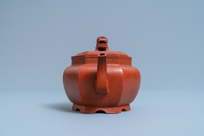 A Chinese Yixing stoneware teapot and cover, Kangxi