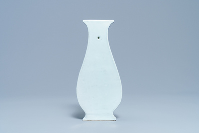 A Chinese blue and white wall vase, Wanli