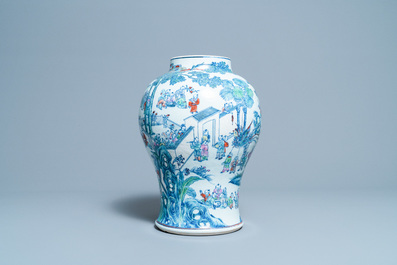 A Chinese doucai '100 boys' vase, Yongzheng/Qianlong