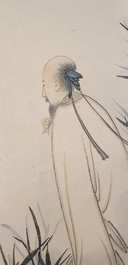 Zhang Daqian (1899-1983), inkt en kleur op papier: 'Omringd door bamboe', gedat. 1949