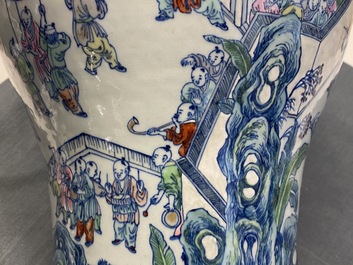 A Chinese doucai '100 boys' vase, Yongzheng/Qianlong