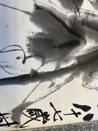 Qi Baishi (1864 - 1957), encre et couleurs sur papier, mont&eacute; en rouleau: 'Belles-de-jour'