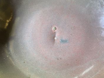 Un bol en porcelaine de Chine monochrome foie de mulet, 19&egrave;me