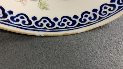 Quatre plats en porcelaine de Chine, Kangxi et apr&egrave;s