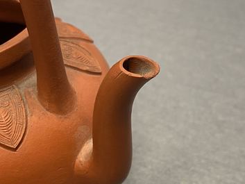 A Chinese Yixing stoneware teapot and cover, Kangxi