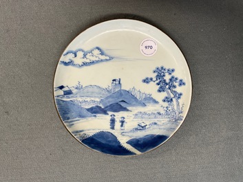 Une assiette en porcelaine de Chine 'Bleu de Hue' pour le Vietnam, 19&egrave;me