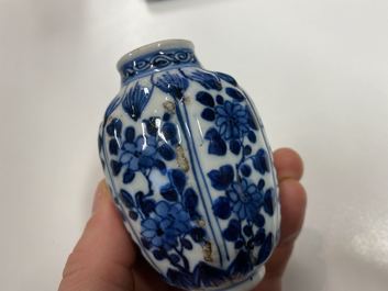 A collection of Chinese blue and white vases, Kangxi