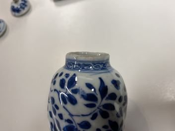 A collection of Chinese blue and white vases, Kangxi