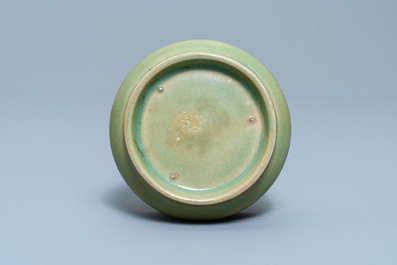 A Chinese Longquan celadon brush washer, Yuan/Ming