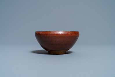 A Chinese persimmon-glazed bowl, Song or later
