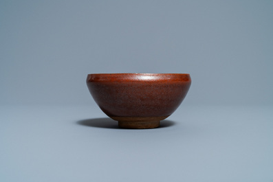 A Chinese persimmon-glazed bowl, Song or later