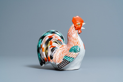 A Japanese Kakiemon model of a rooster, Edo, 17th C.