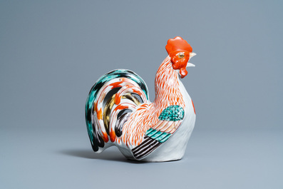 Un mod&egrave;le d'un coq en porcelaine Kakiemon, Japon, Edo, 17&egrave;me