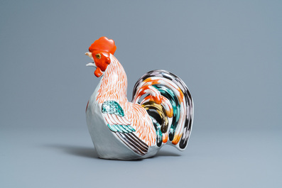 Un mod&egrave;le d'un coq en porcelaine Kakiemon, Japon, Edo, 17&egrave;me