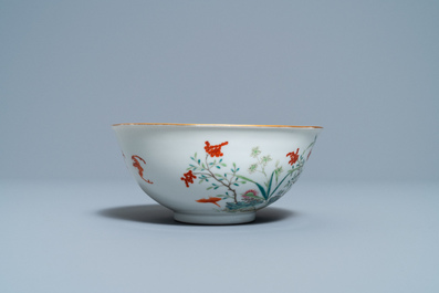 A Chinese famille rose 'peach blossom' bowl, Guangxu mark and of the period