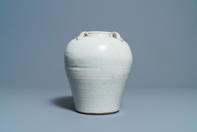 A Chinese Swatow jar, a bowl and a celadon-glazed censer, Ming and later