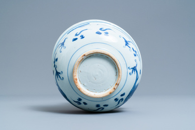 A Chinese blue and white 'dragon' censer, Kangxi