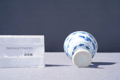 Een Chinese blauw-witte stem cup met go-spelers, Transitie periode