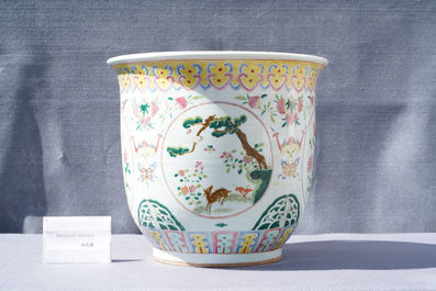 A Chinese famille rose jardini&egrave;re, 19th C.