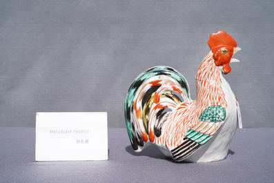 A Japanese Kakiemon model of a rooster, Edo, 17th C.