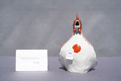 A Japanese Kakiemon model of a rooster, Edo, 17th C.