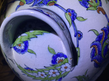 A large globular Iznik-style vase, Cantagalli, Italy, 19th C.