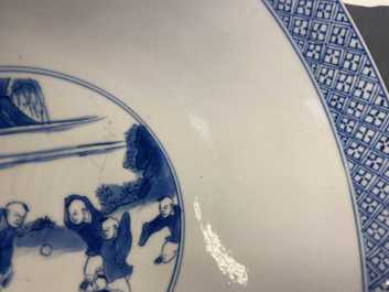 A Chinese blue and white 'Xi Xiang Ji' bowl, Kangxi mark and of the period